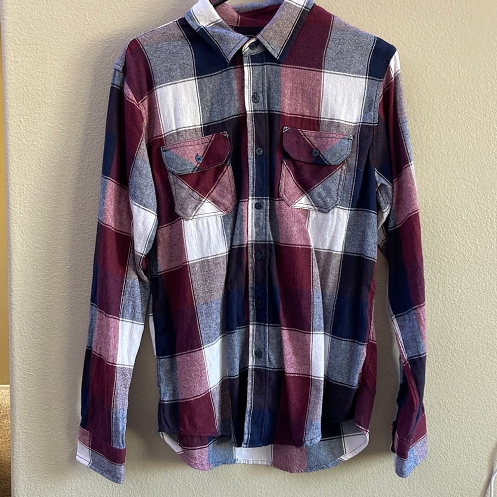Long sleeve, button-up coastal clothing flannel